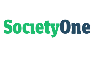 Logo with green and blue text.