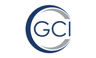 Logo with letters GCI inside a circular design.
